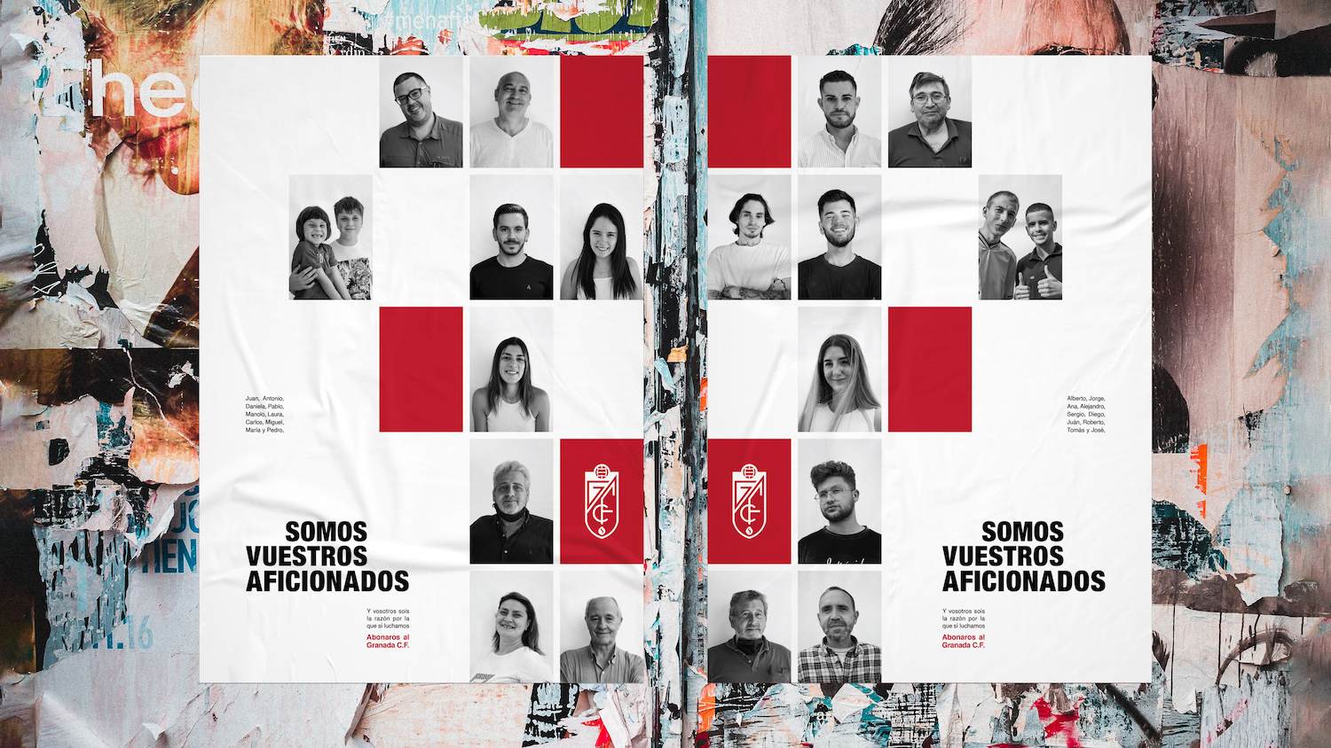 GRANADA CF SEASON TICKETS CAMPAIGN | PROMOTIONAL POSTERS (MOCKUP STREET WALL)