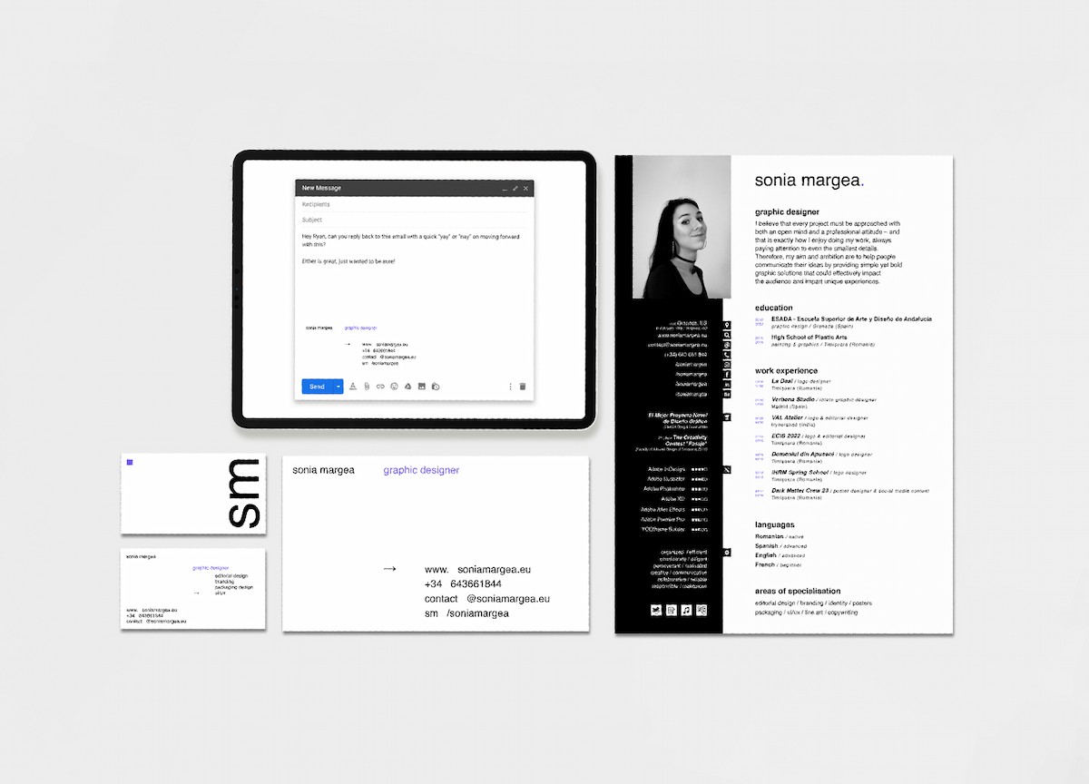 Sonia Margea Personal Branding | Online & Offline Pieces