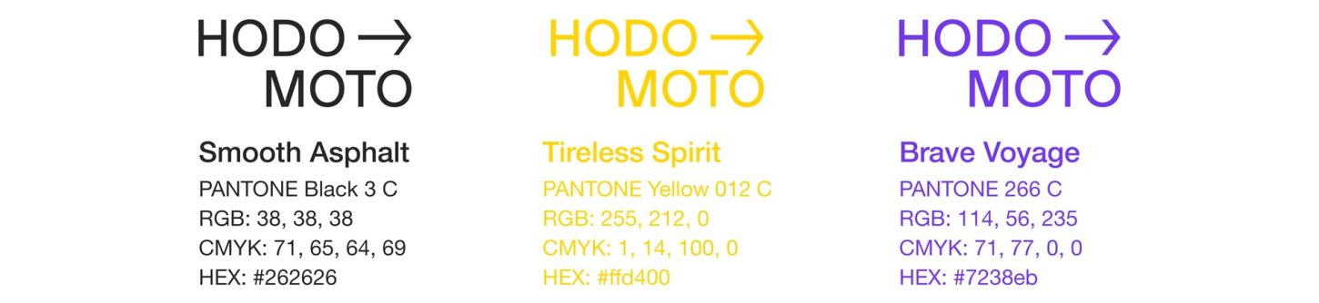 HodoMoto Mobile App for Motorbikers (Colour Palette)