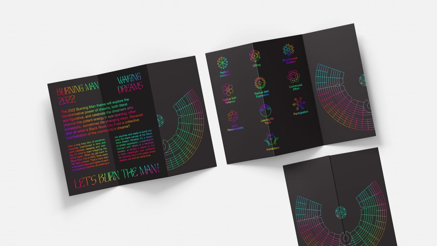 Burning Man Waking Dreams Advertising Campaign - Flyers Design